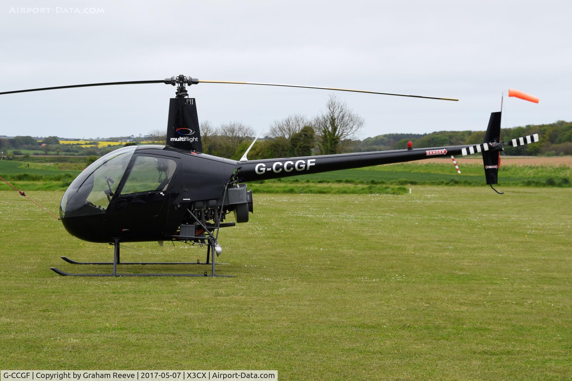 G-CCGF, 2003 Robinson R22 Beta C/N 3454, Parked at Northrepps.