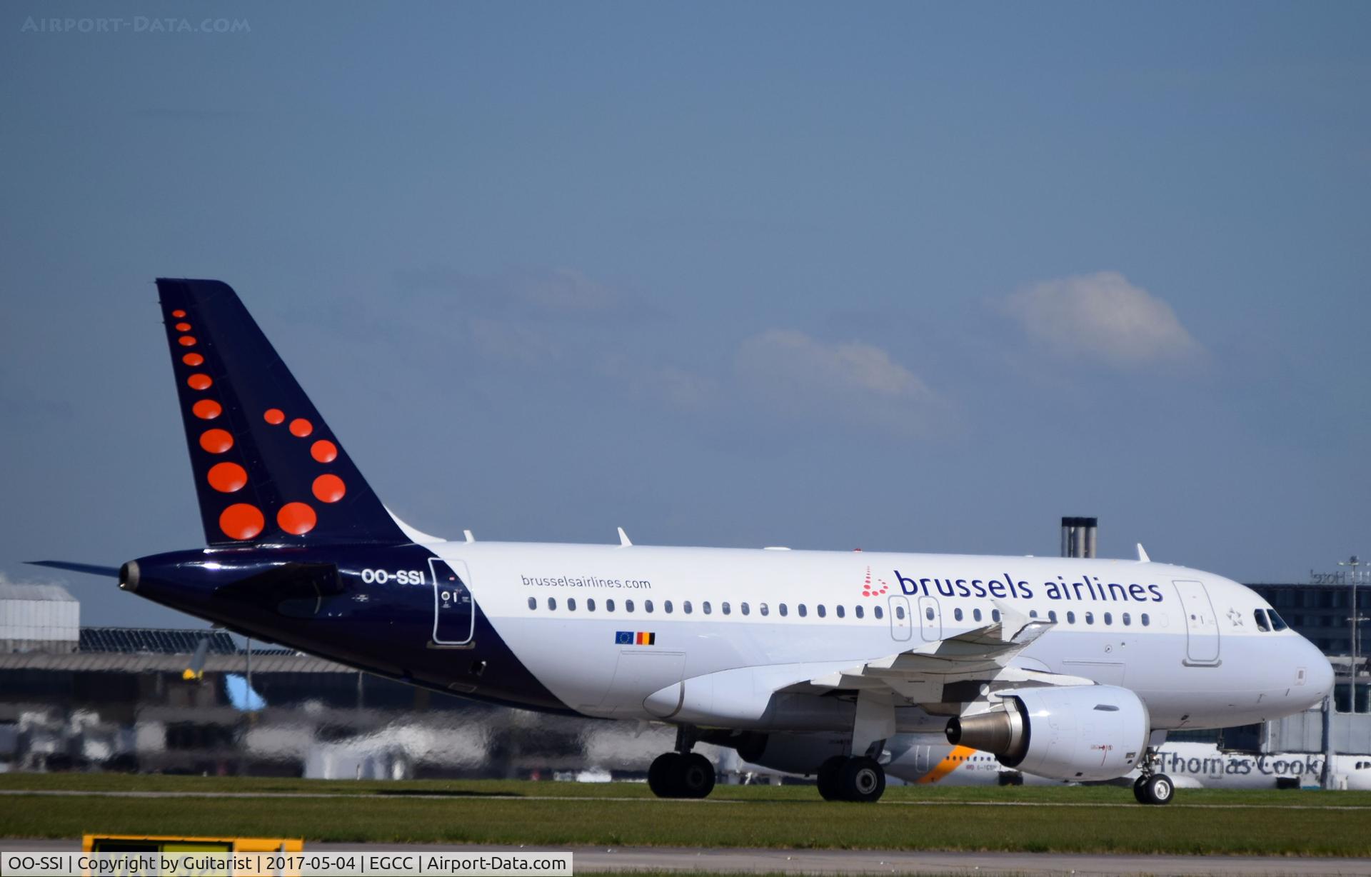 OO-SSI, 2009 Airbus A319-112 C/N 3895, At Manchester