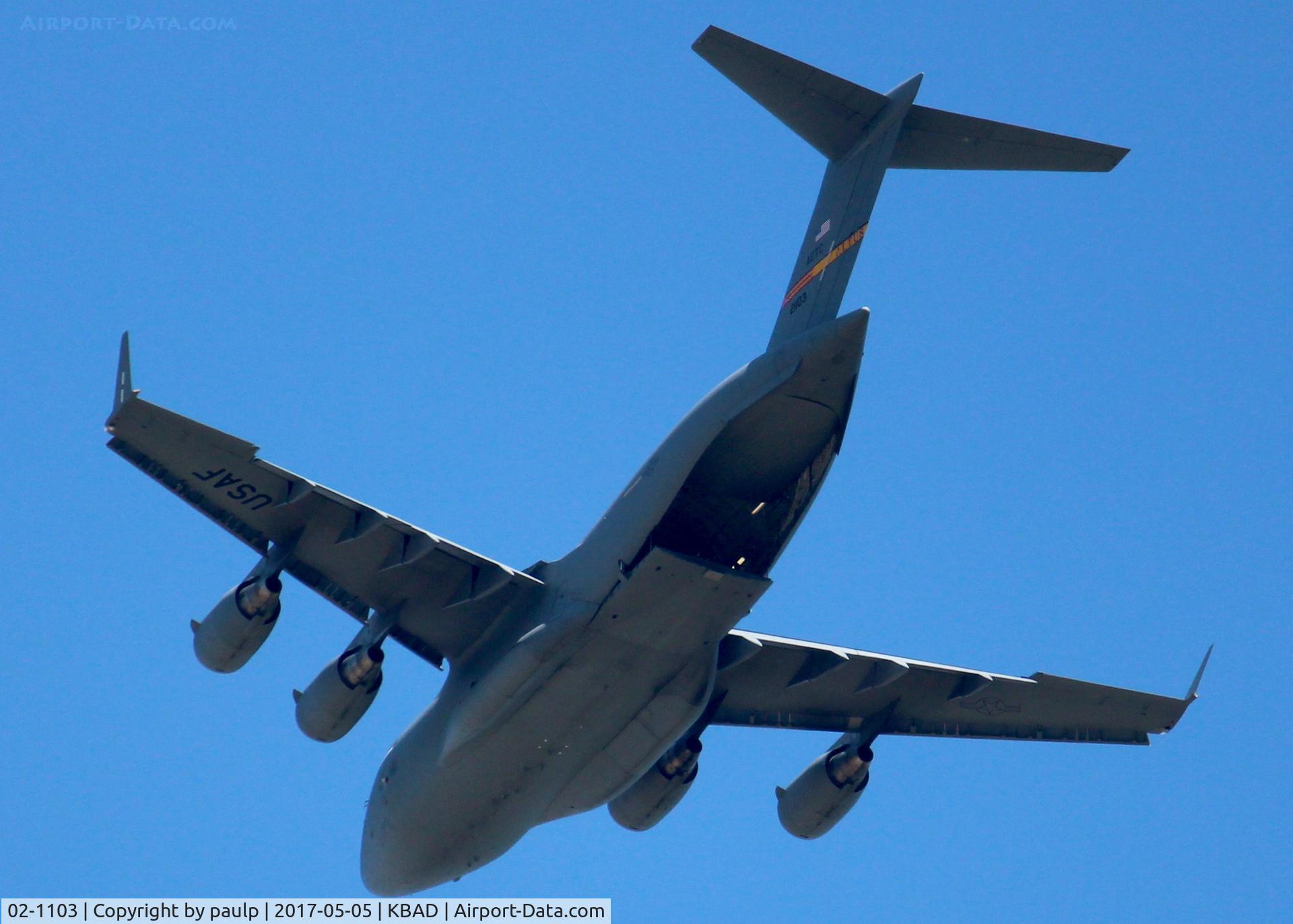 02-1103, 2002 Boeing C-17A Globemaster III C/N P-103, At Barksdale Air Force Base.