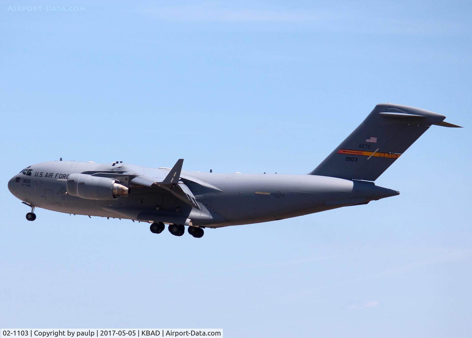 02-1103, 2002 Boeing C-17A Globemaster III C/N P-103, At Barksdale Air Force Base.