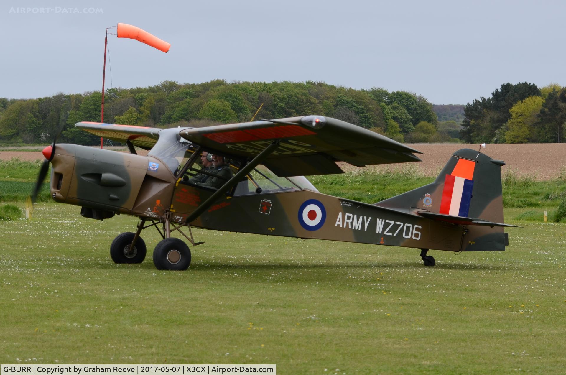 G-BURR, 1955 Auster AOP.9 C/N B5/10/32, About to depart from Northrepps.