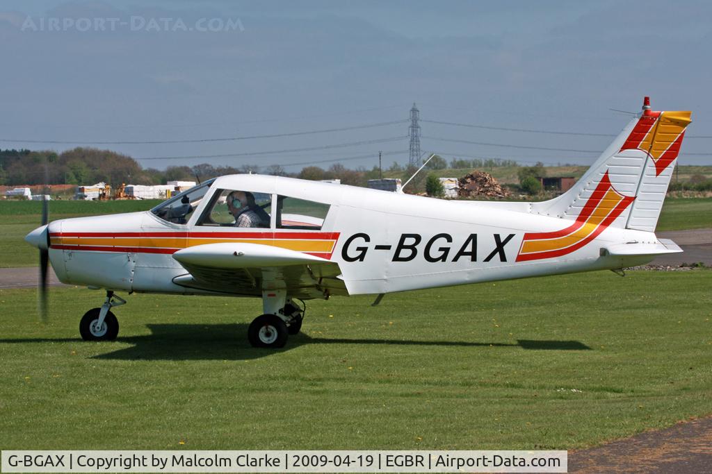G-BGAX, 1973 Piper PA-28-140 Cherokee C/N 28-7325409, Piper PA-28-140 Cherokee F at The John McLean Aerobatics Trophy Meeting, Breighton Airfield. April 19th 2009.