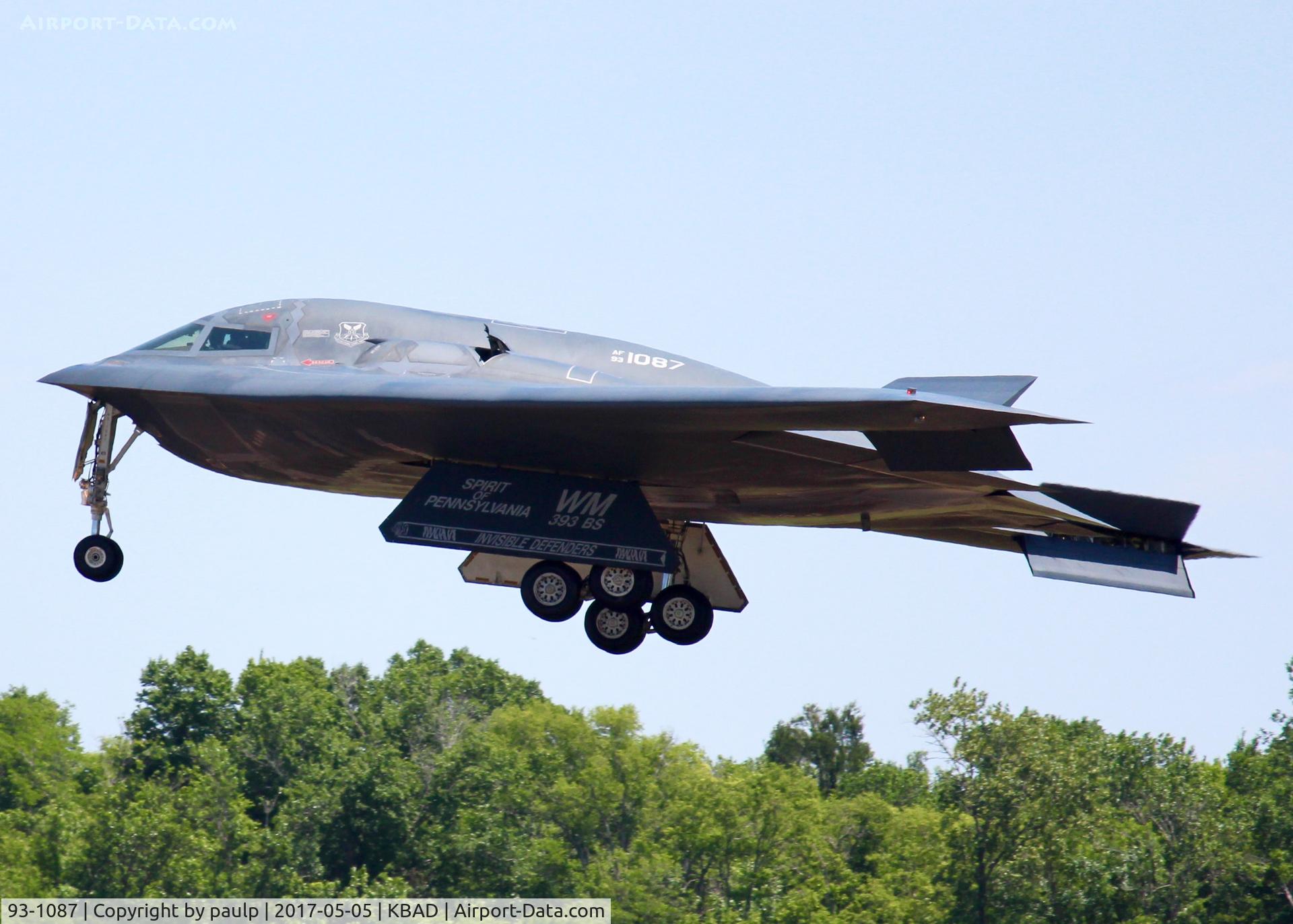 93-1087, 1993 Northrop Grumman B-2A Spirit C/N 1020/AV-20, At Barksdale Air Force Base.