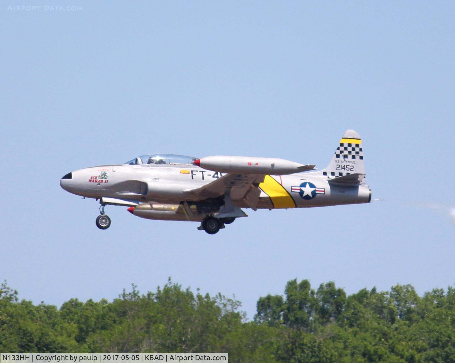 N133HH, 1954 Canadair CT-133 Silver Star 3 (CL-30) C/N T33-452, At Barksdale Air Force Base.