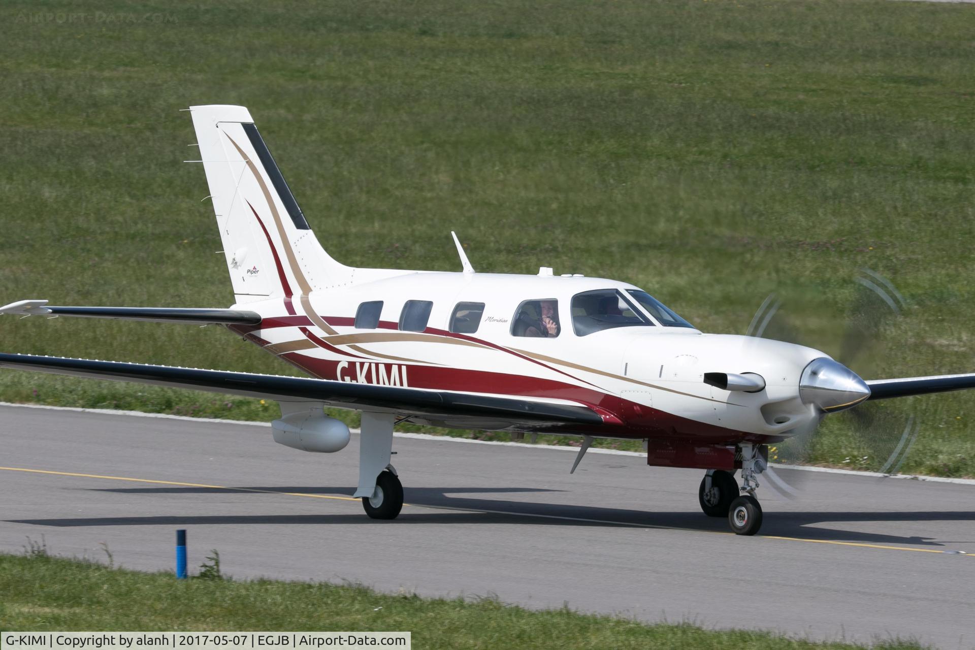 G-KIMI, 2007 Piper PA-46-500TP Malibu Meridian C/N 4697314, Taxying after arrival at Guernsey