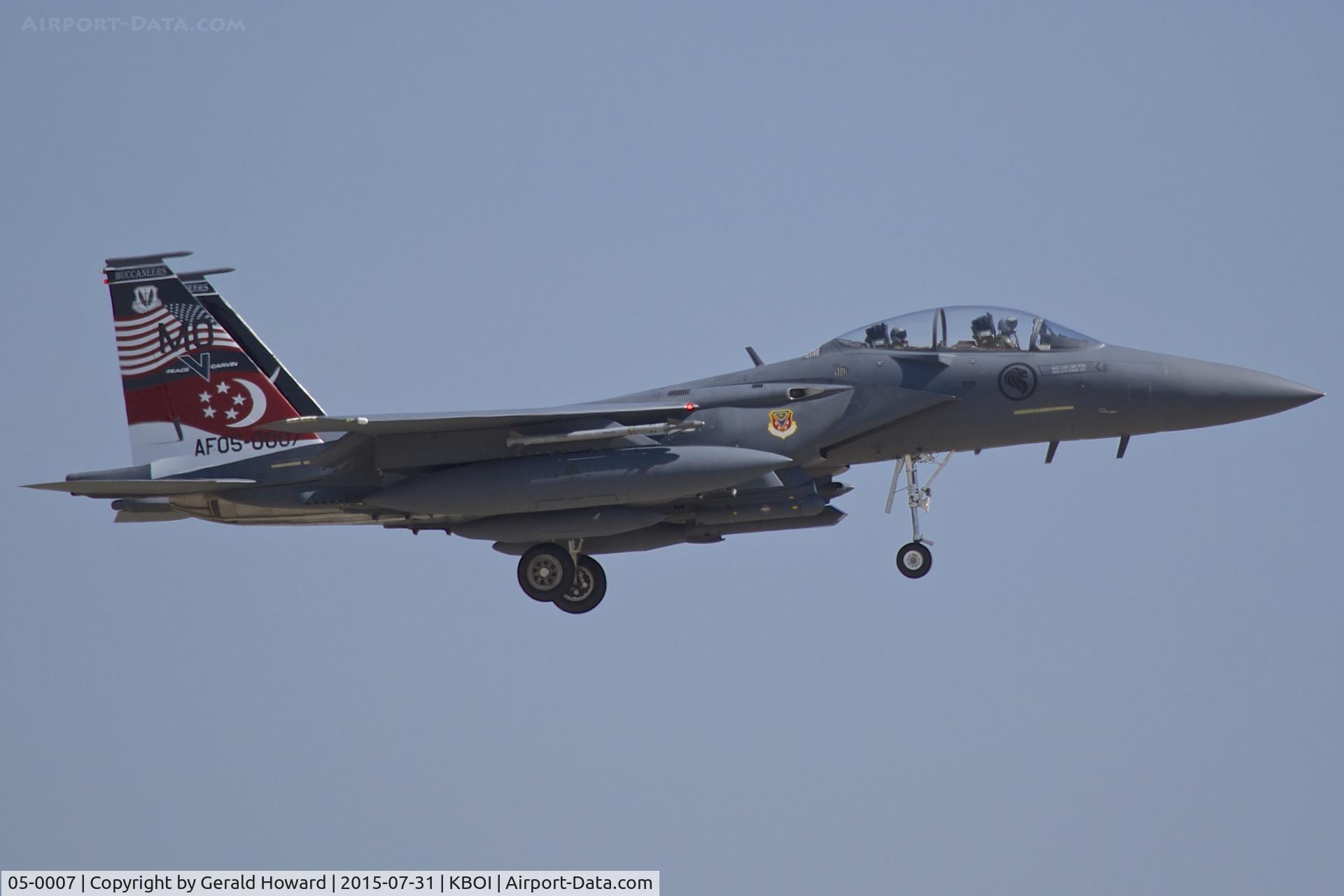 05-0007, 2005 Boeing F-15SG Strike Eagle C/N SG7, Final approach to RWY 10R. 428th Fighter Sq., 