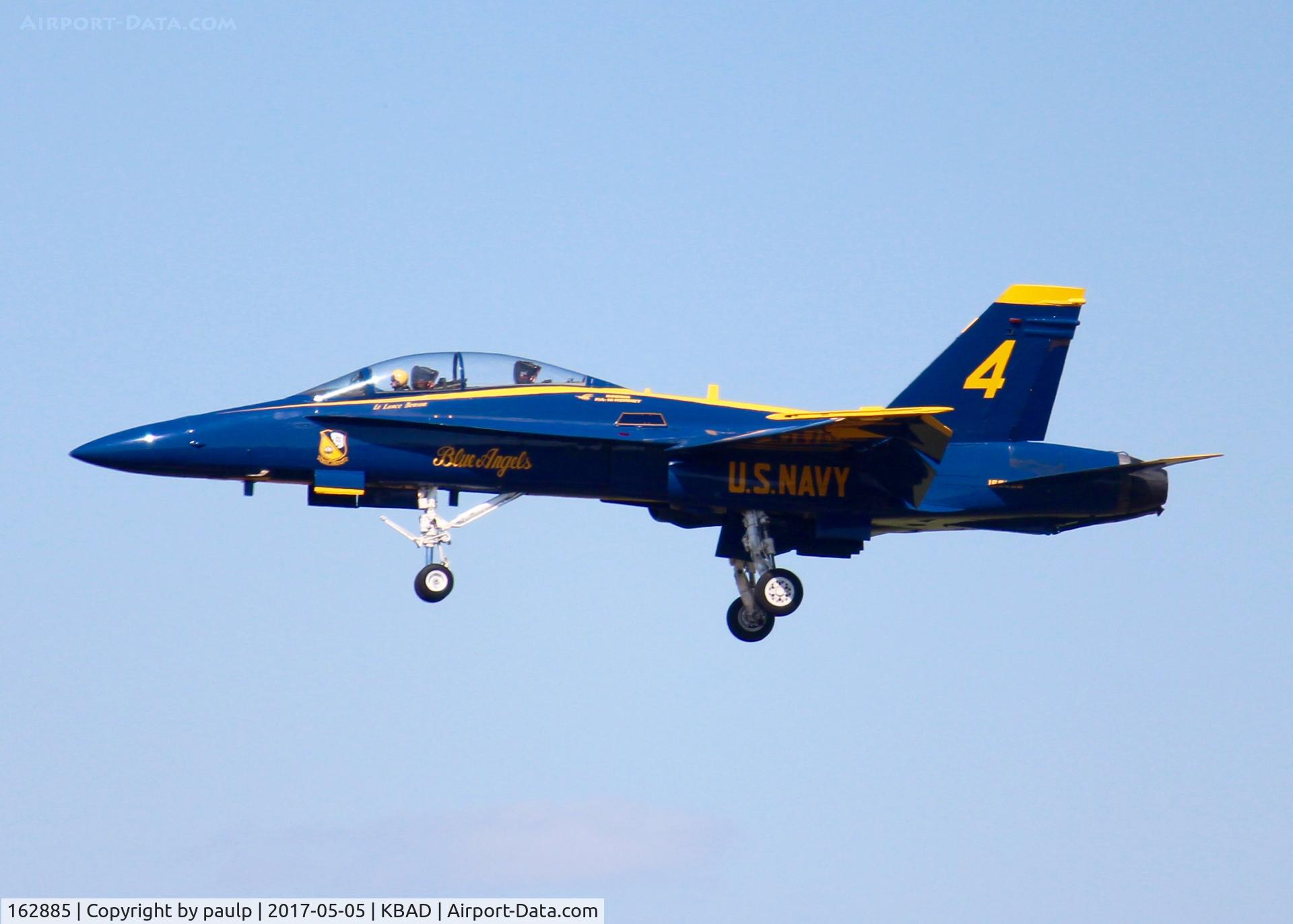 162885, McDonnell Douglas F/A-18B Hornet C/N 434/B076, At Barksdale Air Force Base.