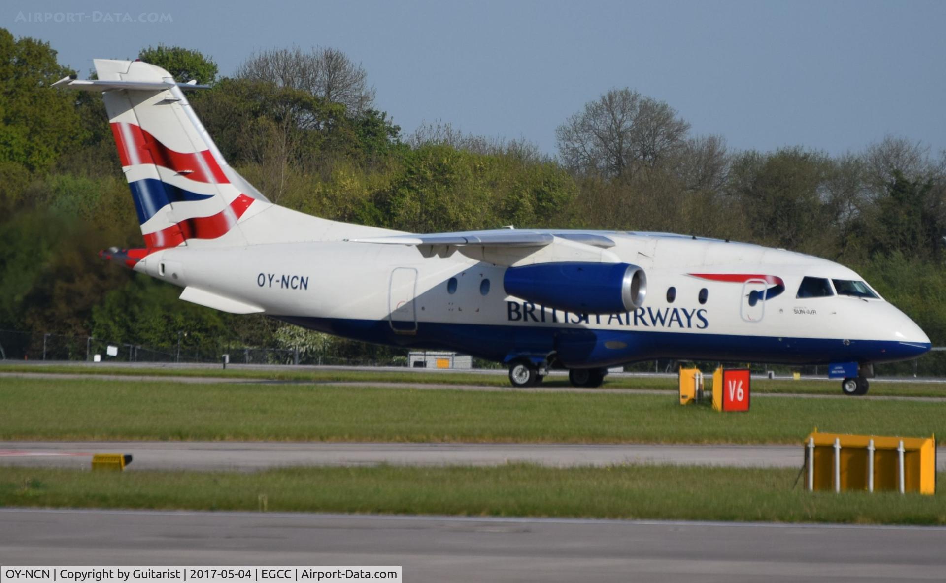 OY-NCN, 2001 Fairchild Dornier 328-310 328JET C/N 3193, At Manchester