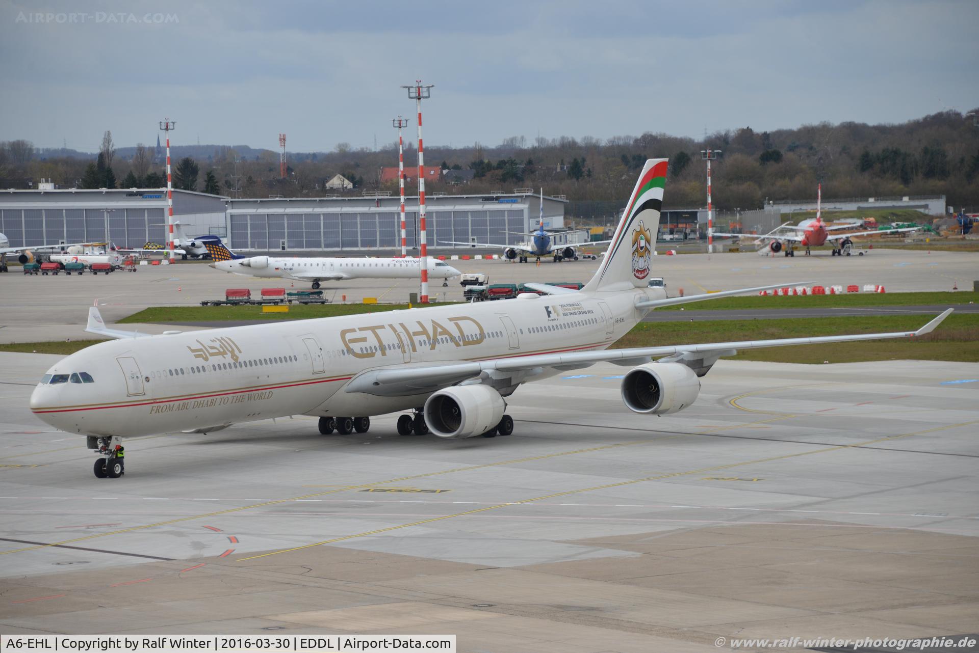 A6-EHL, 2009 Airbus A340-642X C/N 1040, Airbus A340-642 - EY ETD Etihad Airways - 1040 - A6-EHL - 30.03.2016 - DUS