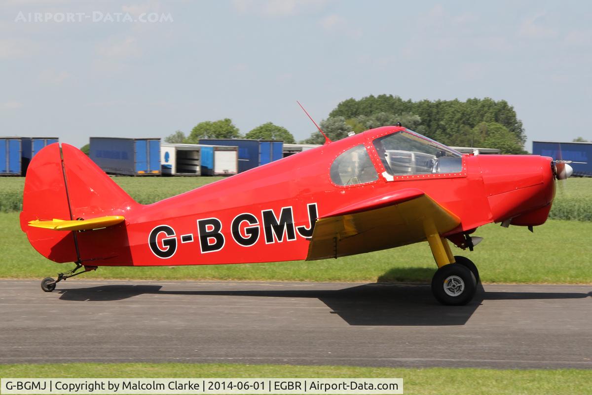 G-BGMJ, 1952 Gardan GY-201 Minicab C/N 12, Gardan GY-201 Minicab at Breighton Airfield's Open Cockpit and Biplane Fly-In. June 1st 2014.