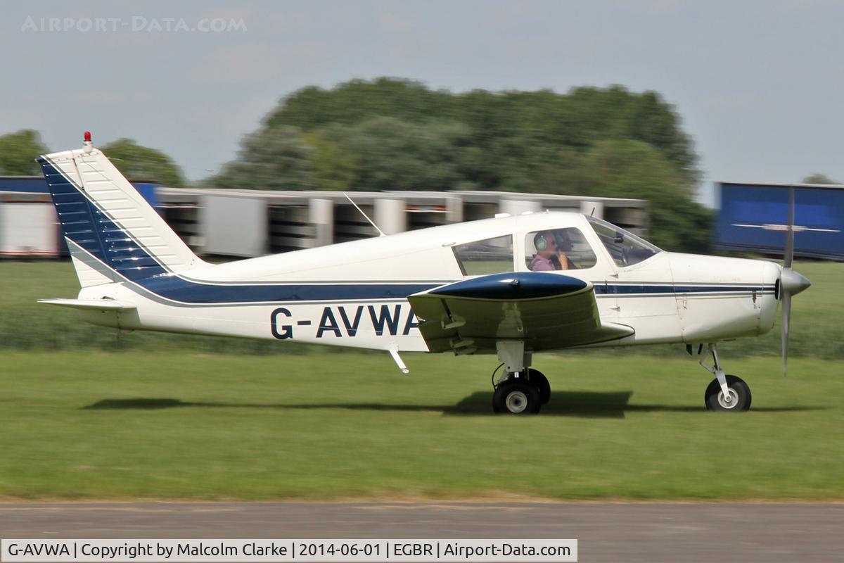 G-AVWA, 1967 Piper PA-28-140 Cherokee C/N 28-23660, Piper PA-28-140 Cherokee at Breighton Airfield's Open Cockpit and Biplane Fly-In. June 1st 2014.