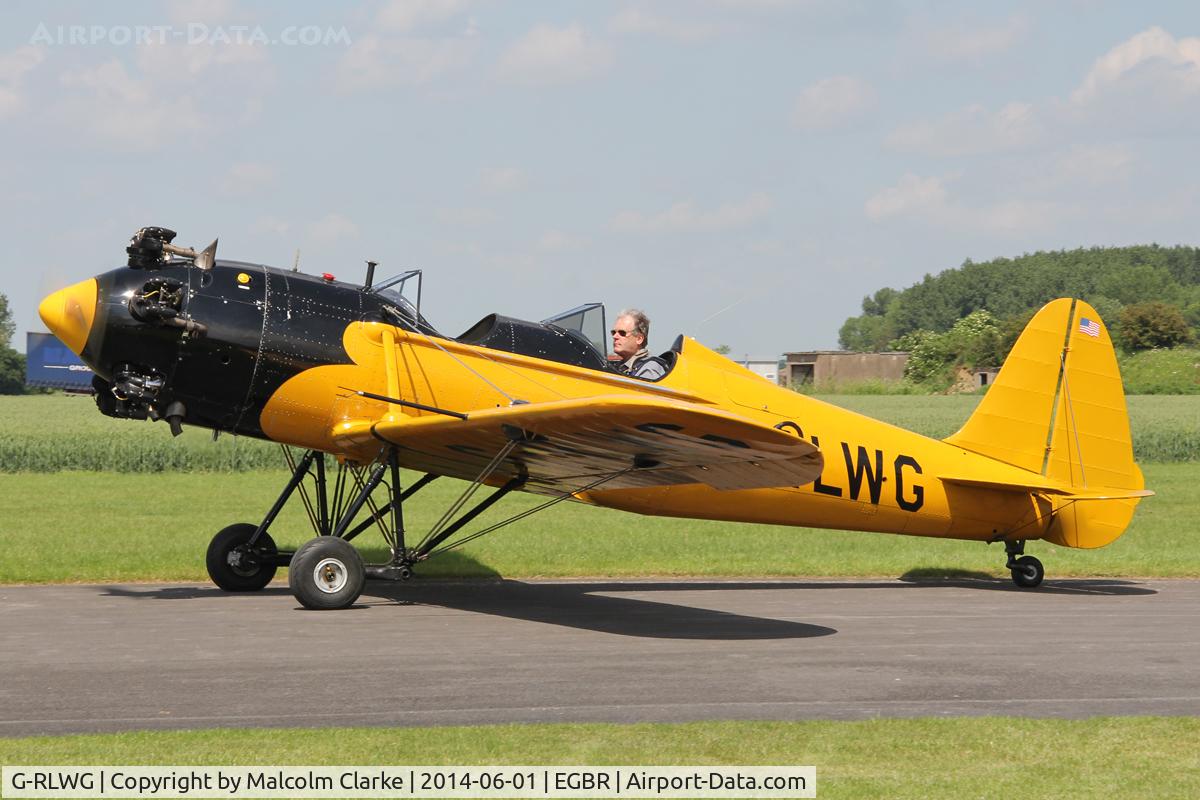 G-RLWG, 1942 Ryan PT-22 Recruit (ST3KR) C/N 1716, Ryan PT-22 Recruit (ST3KR) at Breighton Airfield's Open Cockpit and Biplane Fly-In. June 1st 2014.
