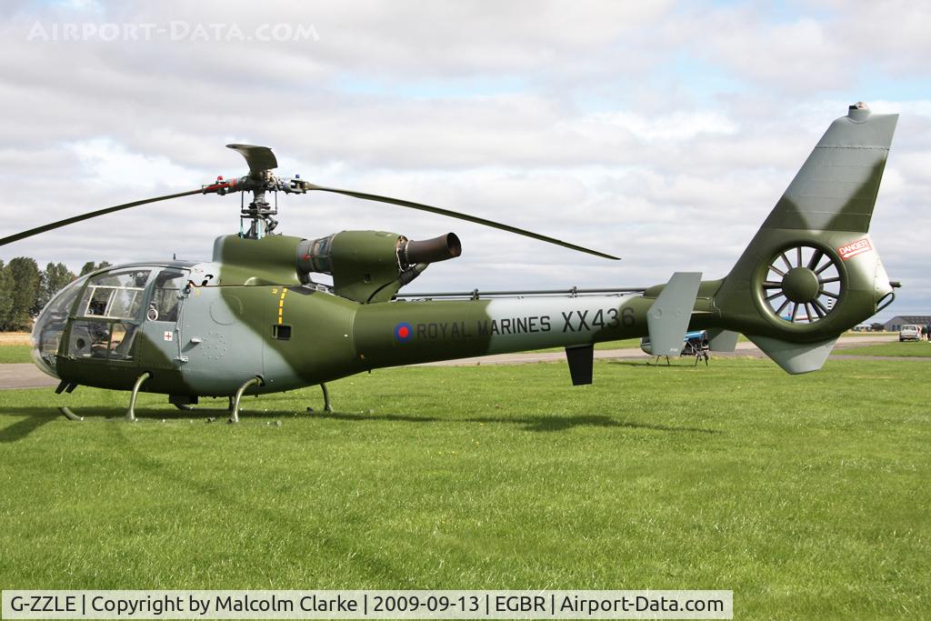 G-ZZLE, 1976 Westland SA-341C Gazelle HT2 C/N WA1402, Aerospatiale SA.341C Gazelle HT2 at Breighton Airfield's Helicopter Fly-In. September 13th 2009.