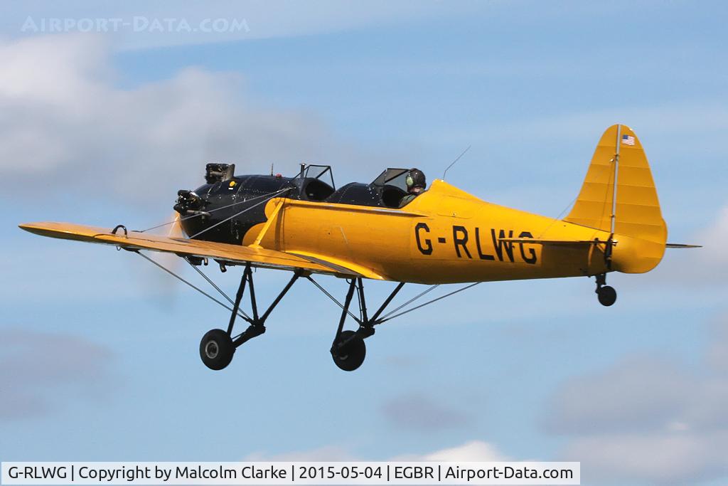 G-RLWG, 1942 Ryan PT-22 Recruit (ST3KR) C/N 1716, Ryan PT-22 Recruit (ST3KR) at Breighton Airfield's Auster Fly-In. May 4th 2015.