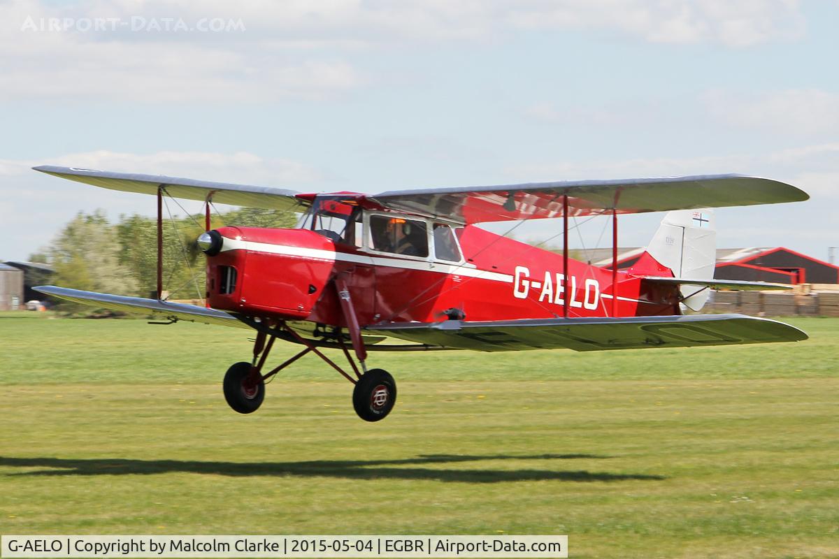 G-AELO, 1936 De Havilland DH.87B Hornet Moth C/N 8105, De Havilland DH-87B Hornet Moth at Breighton Airfield's Auster Fly-In. May 4th 2015.