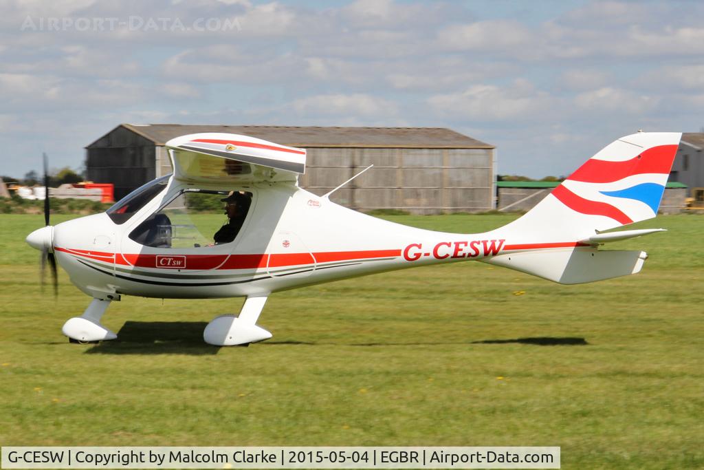 G-CESW, 2007 Flight Design CTSW C/N 8296, Flight Design CTSW at Breighton Airfield's Auster Fly-In. May 4th 2015.