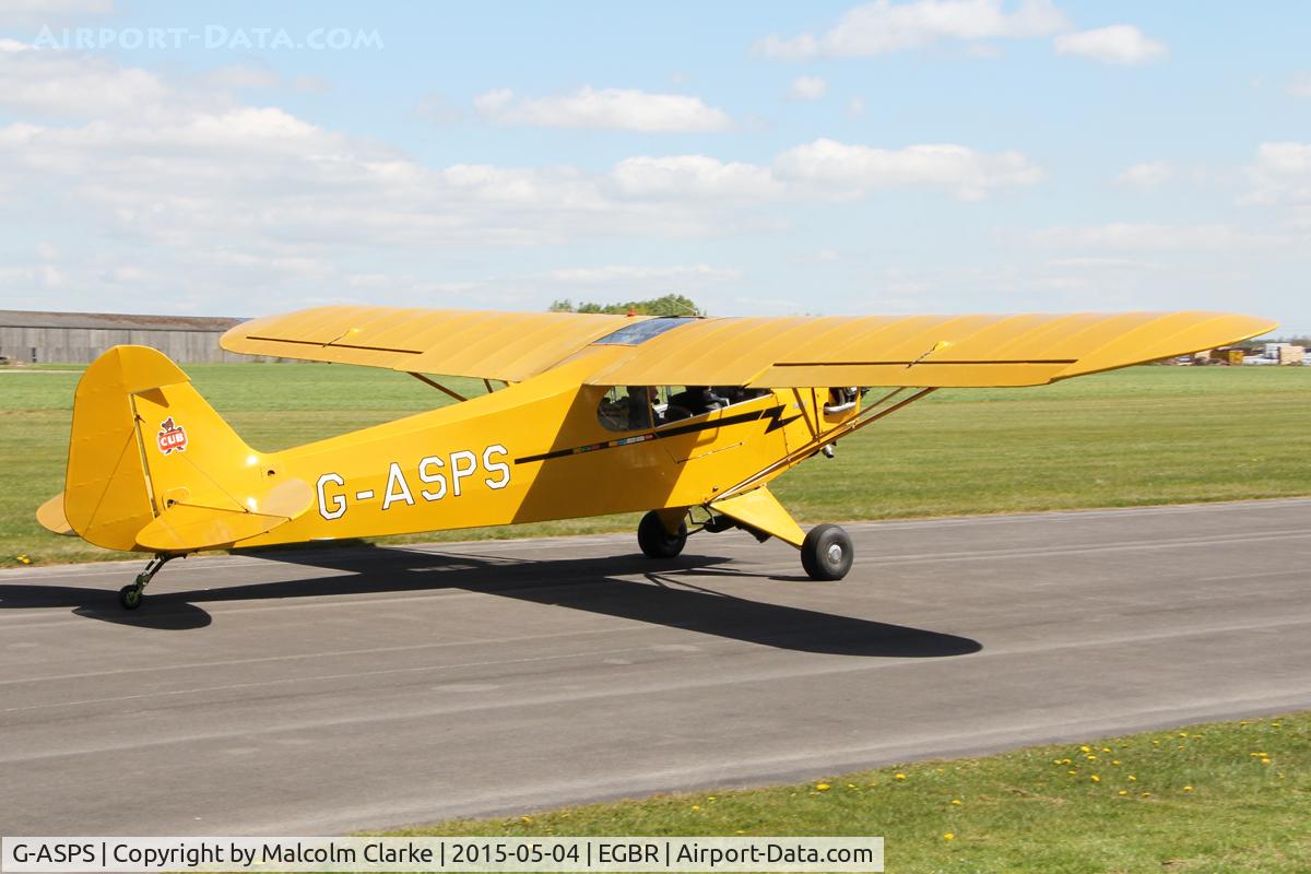 G-ASPS, 1947 Piper J3C-90 Cub C/N 22809, Piper J3C-90 at Breighton Airfield's Auster Fly-In. May 4th 2015.