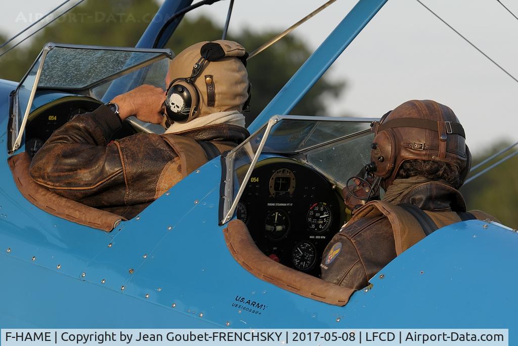 F-HAME, 1940 Boeing A75 C/N 75-190, ready to take off