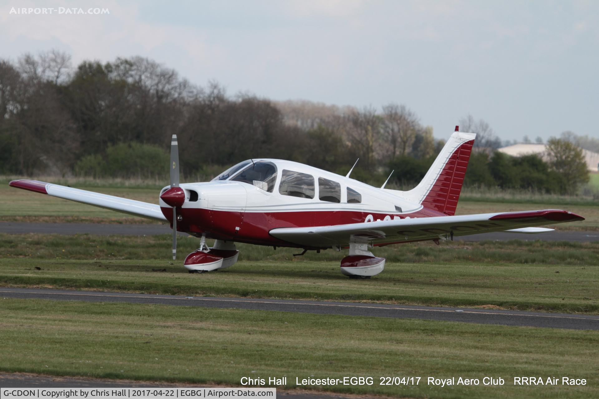 G-CDON, 1982 Piper PA-28-161 Cherokee Warrior II C/N 28-8216185, at Leicester