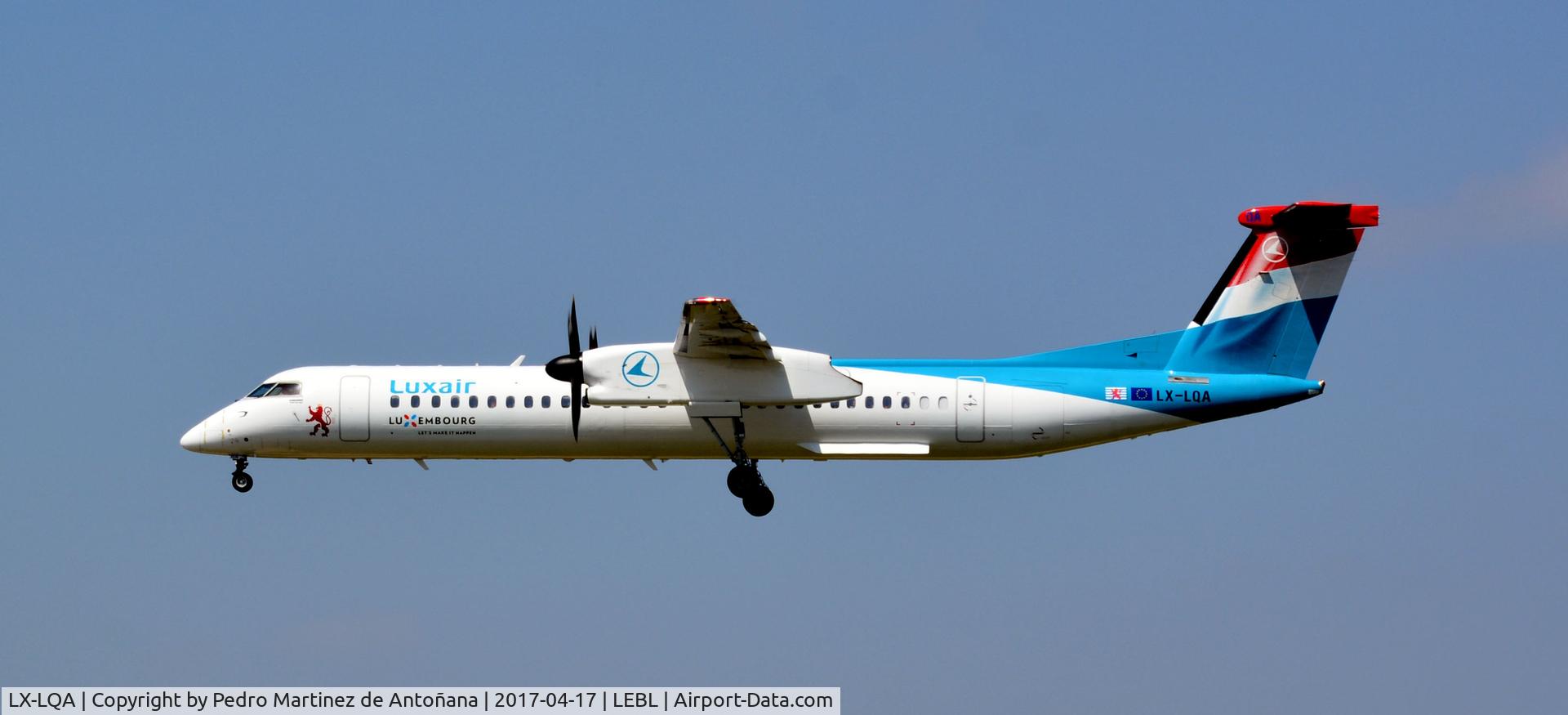 LX-LQA, 2014 De Havilland Canada DHC-8-402 Dash 8 C/N 4468, El Prat  -  Barcelona  -  España