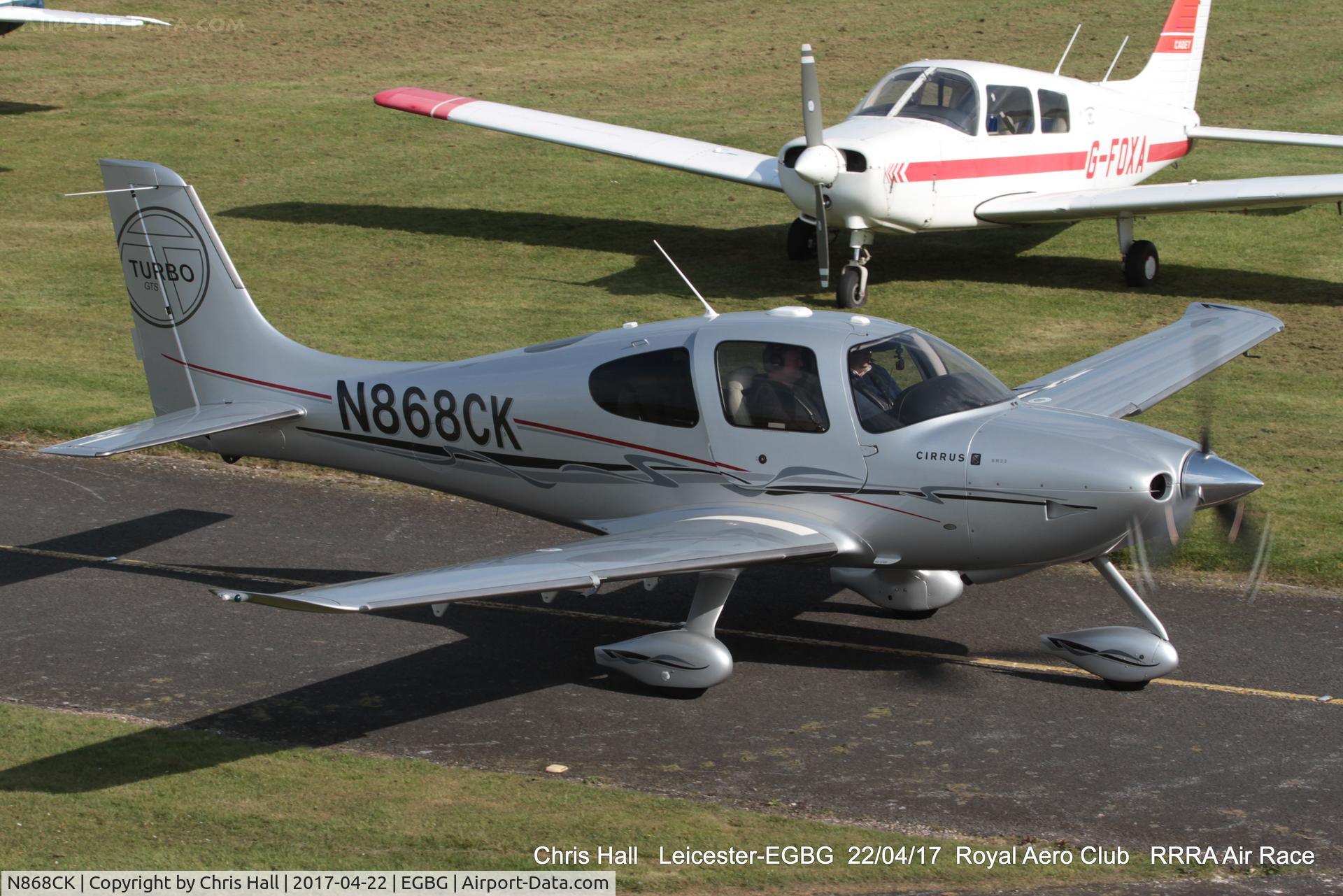 N868CK, 2009 Cirrus SR22T GTS Turbo C/N 3412, Royal Aero Club 3R's air race