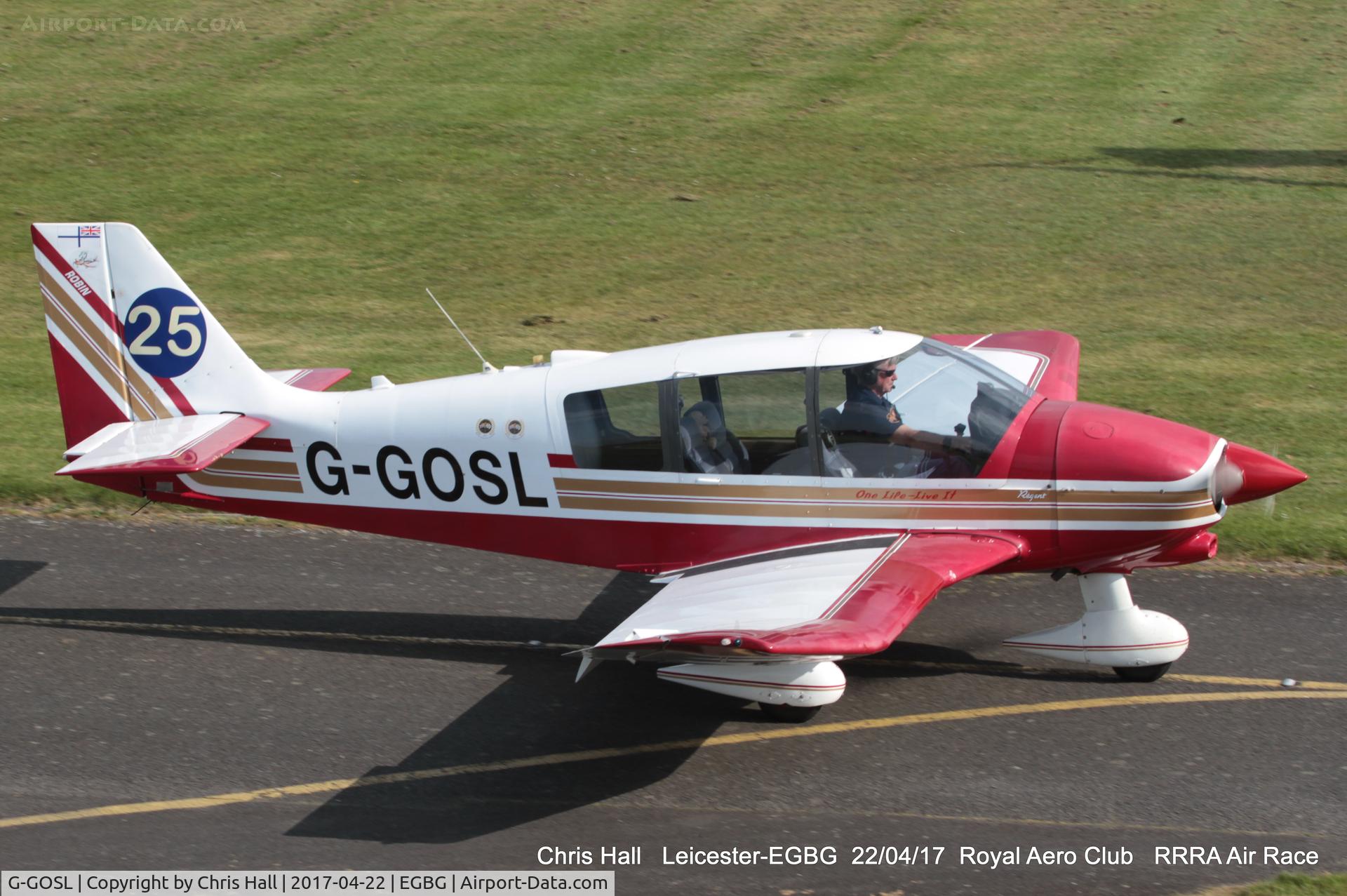 G-GOSL, 1990 Robin DR-400-180 Regent Regent C/N 1974, Royal Aero Club 3R's air race