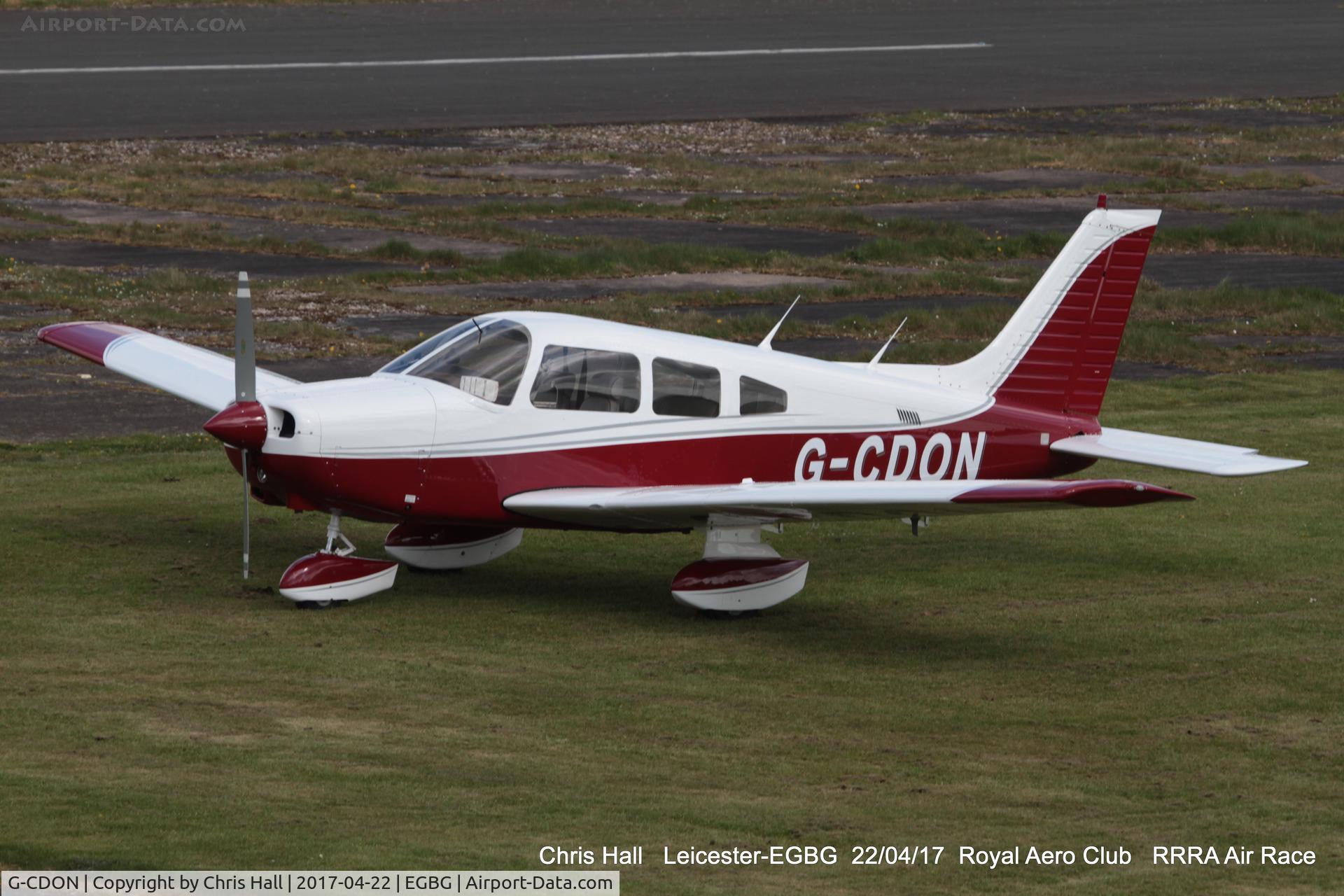 G-CDON, 1982 Piper PA-28-161 Cherokee Warrior II C/N 28-8216185, at Leicester