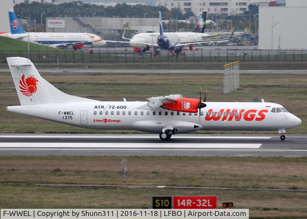 F-WWEL, 2016 ATR 72-600 (72-212A) C/N 1375, C/n 1375 - To be PK-WHU