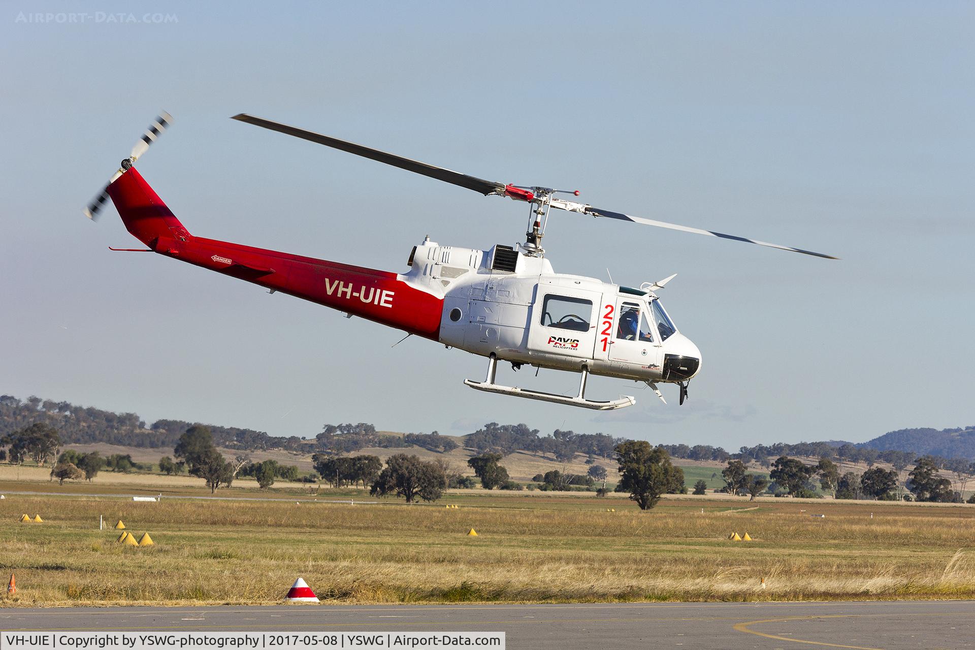 VH-UIE, 1967 Bell UH-1E Iroquois C/N 6199, Pay's Helicopters (VH-UIE) Bell UH-1E Iroquois at Wagga Wagga Airport