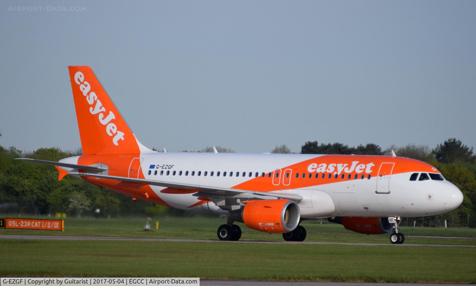 G-EZGF, 2011 Airbus A319-111 C/N 4635, At Manchester