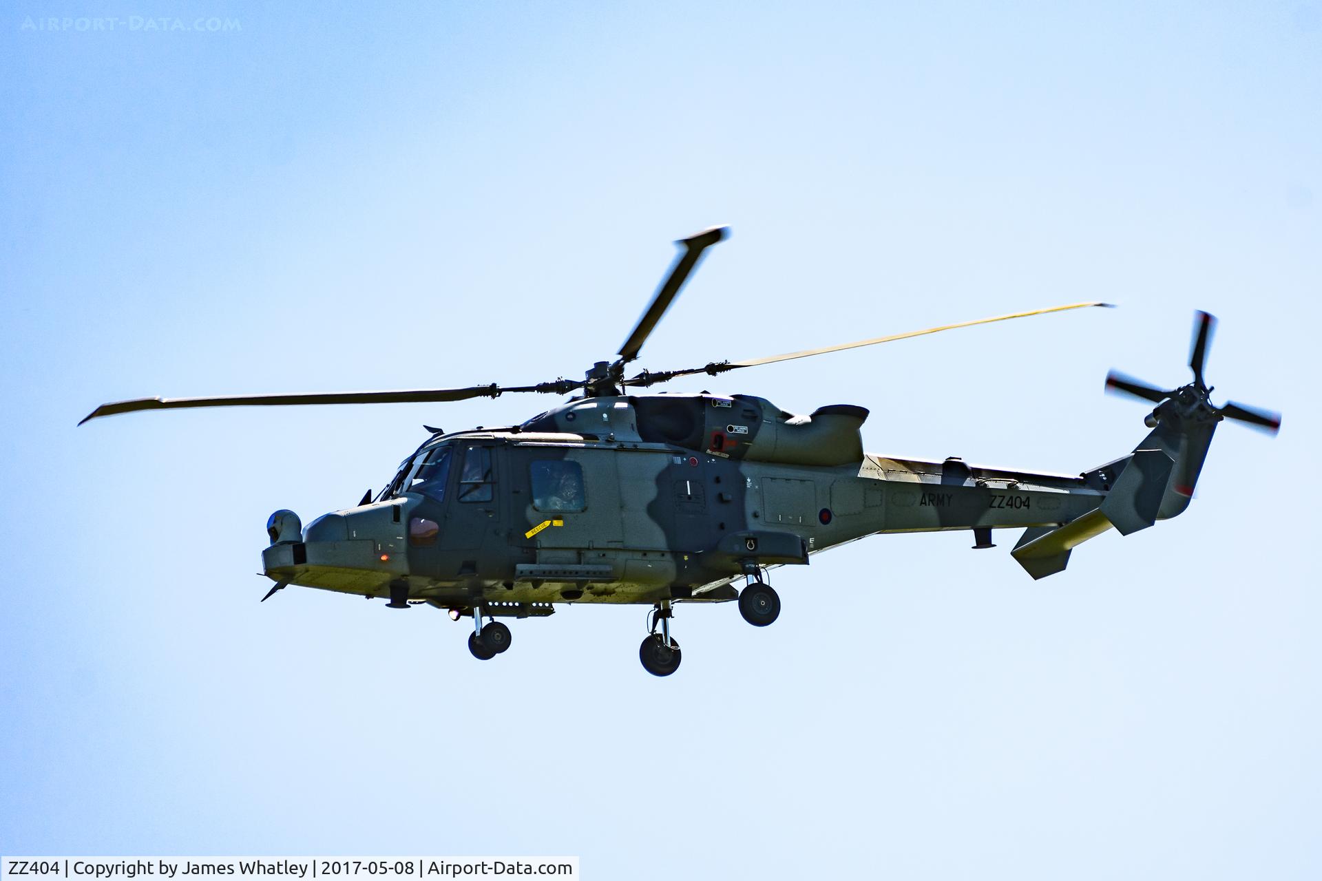 ZZ404, AgustaWestland AW-159 Wildcat AH1 C/N 474, Over Coombe Bissett near Salisbury.