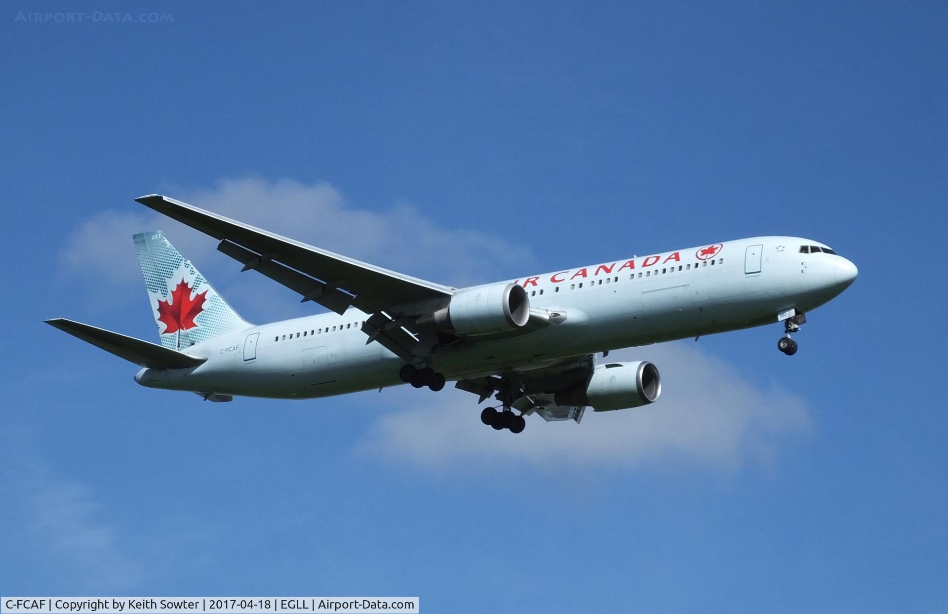 C-FCAF, 1988 Boeing 767-375 C/N 24084, Short finals to land Heathrow 09L