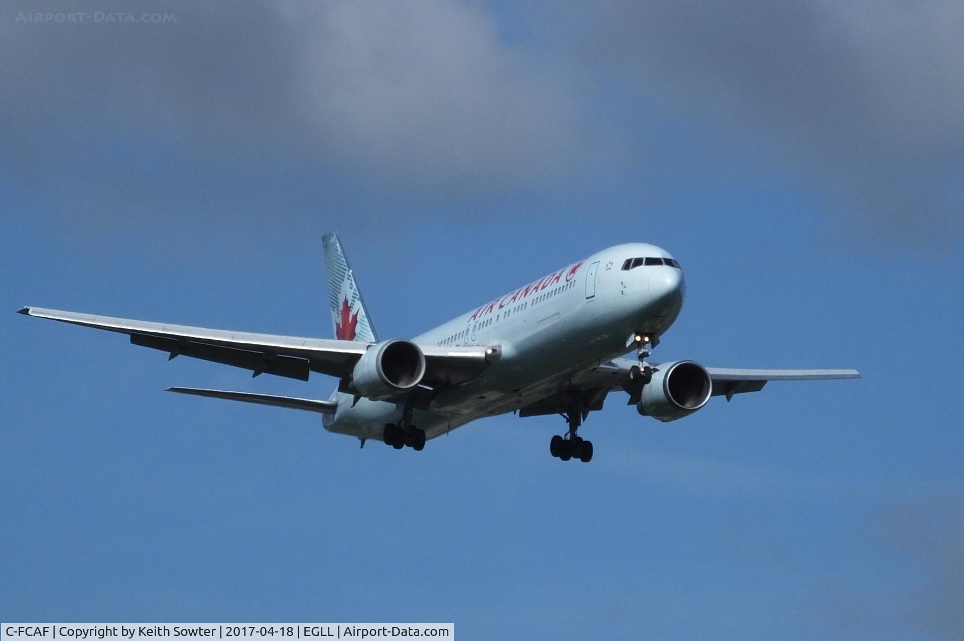 C-FCAF, 1988 Boeing 767-375 C/N 24084, Short finals to land Heathrow 09L