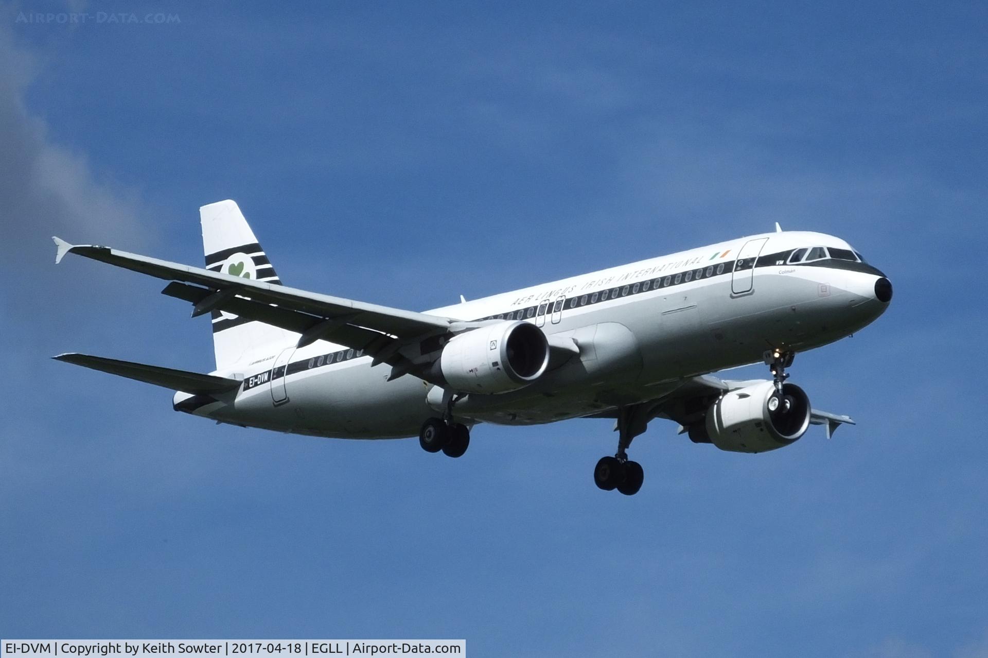 EI-DVM, 2011 Airbus A320-214 C/N 4634, Short finals to land Heathrow 09L  e