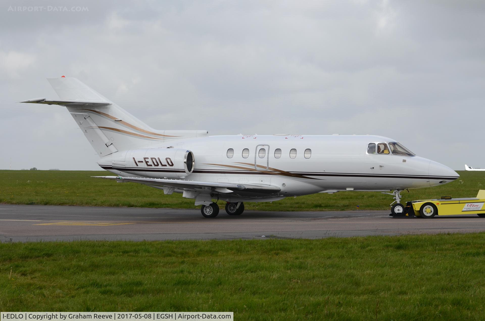 I-EDLO, 2010 Hawker Beechcraft 750 C/N HB-67, Under tow at Norwich.