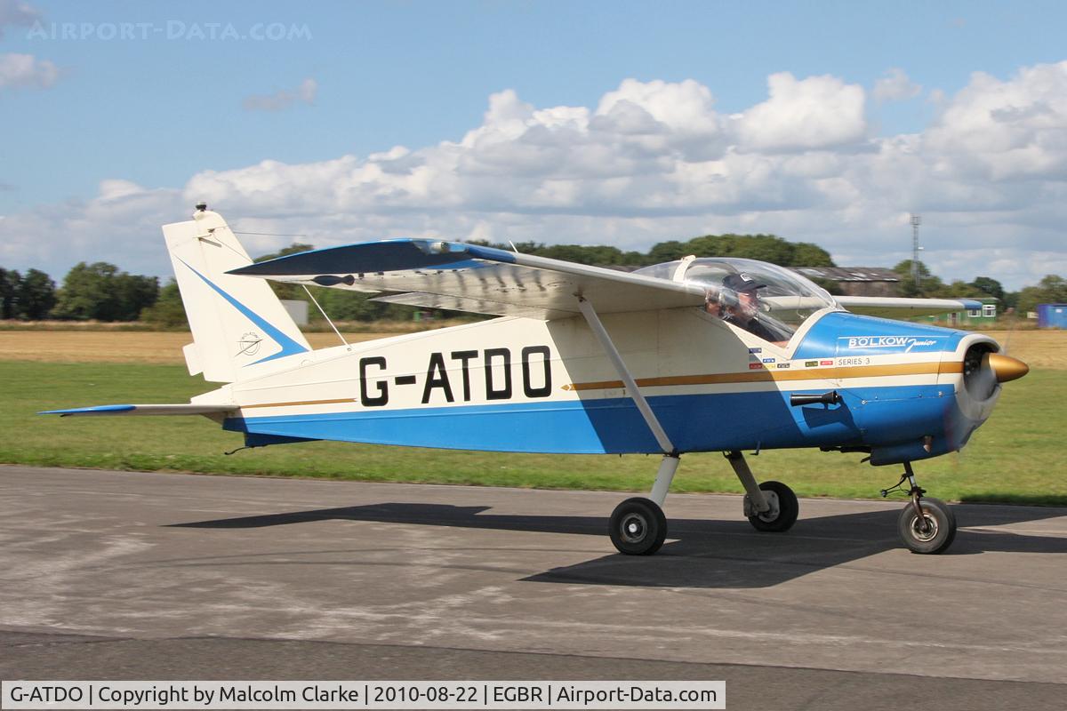 G-ATDO, 1965 Bolkow Bo-208C Junior C/N 576, Bolkow Bo-208C Junior at Breighton Airfield's Summer Madness & All Comers Fly-In. August 22nd 2010.