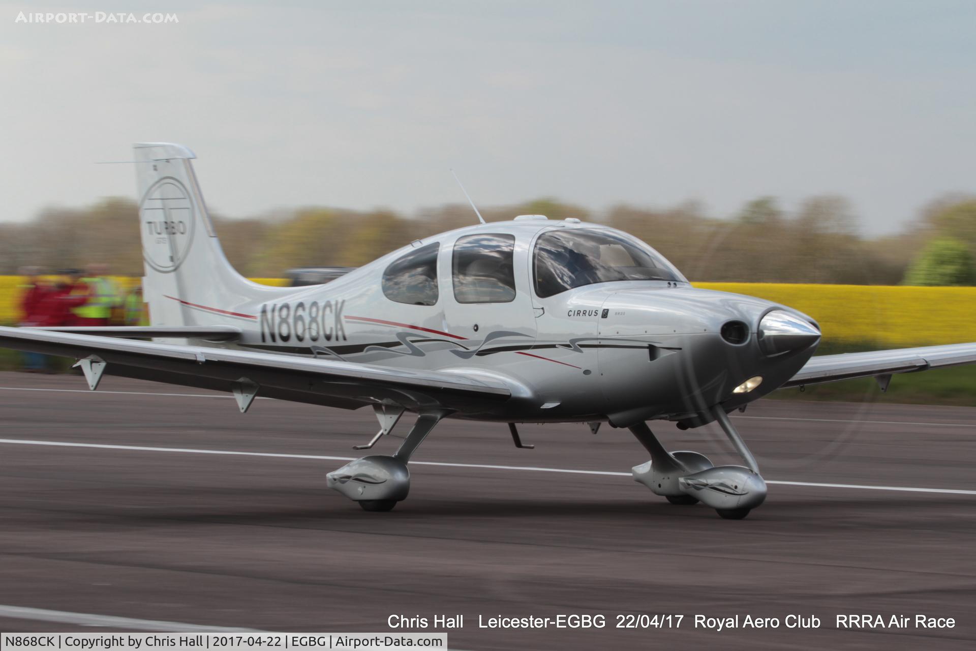 N868CK, 2009 Cirrus SR22T GTS Turbo C/N 3412, Royal Aero Club 3R's air race
