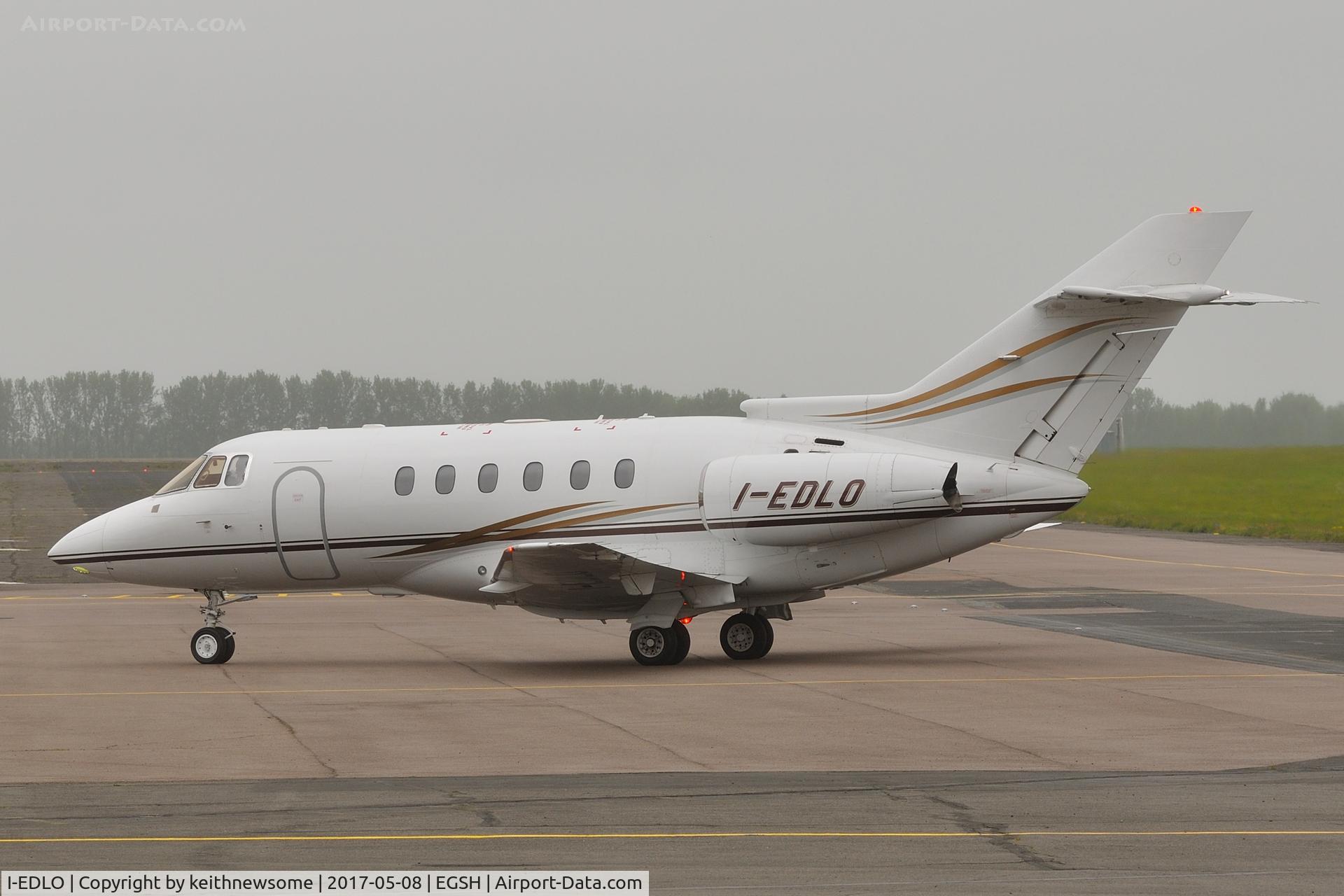 I-EDLO, 2010 Hawker Beechcraft 750 C/N HB-67, Arriving at misty Norwich.