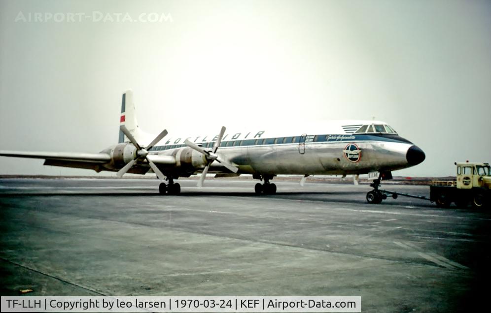 TF-LLH, 1961 Canadair CL-44J C/N 9, Keflavik Iceland 24.3.1970