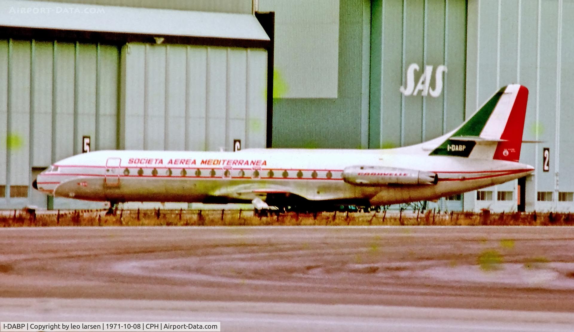 I-DABP, 1965 Sud Aviation SE-210 Caravelle VI-N C/N 192, Copenhagen 8.10.1971