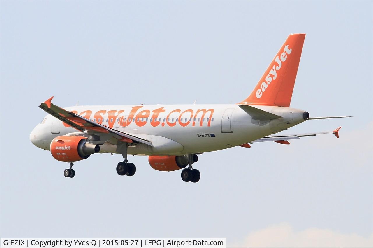 G-EZIX, 2005 Airbus A319-111 C/N 2605, Airbus A319-111, On final rwy 27R, Paris-Roissy Charles De Gaulle airport (LFPG-CDG)