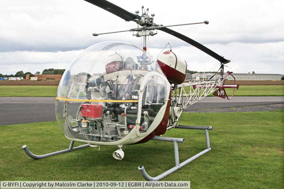 G-BYFI, 1999 CFM Streak Shadow SA C/N PFA 206-13300, Westland AB-47G-3B-1 G-BFYI at Breighton Airfield's Helicopter Fly-In. September 12th 2010.