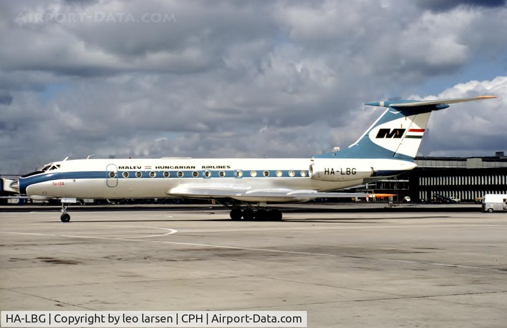 HA-LBG, 1970 Tupolev Tu-134 C/N 0350924, Copenhagen 1973
