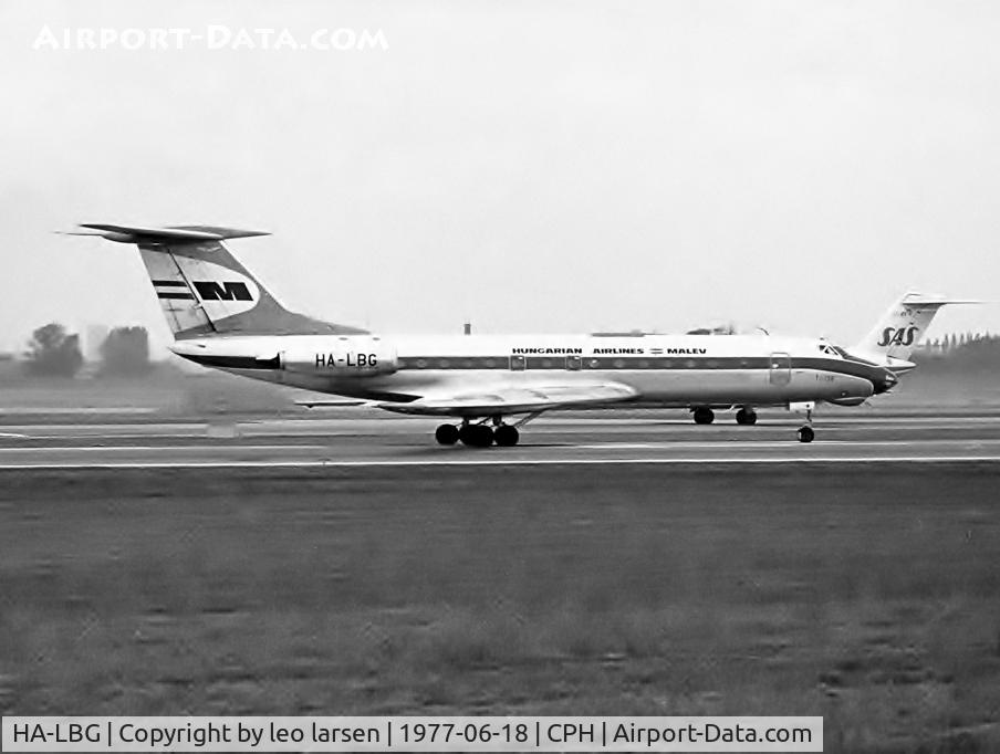 HA-LBG, 1970 Tupolev Tu-134 C/N 0350924, Copenhagen 18.6.1977