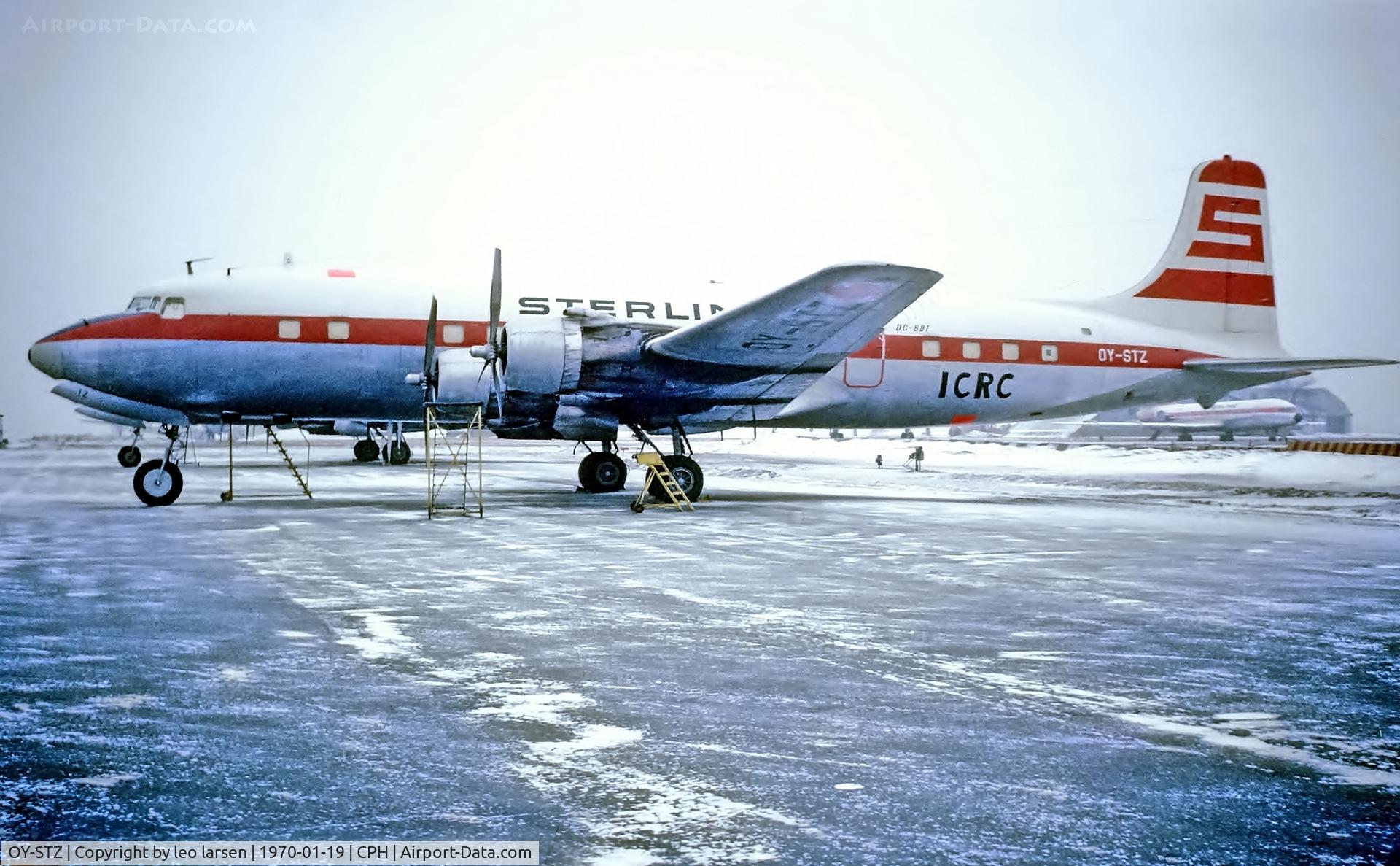 OY-STZ, 1953 Douglas DC-6B C/N 43828, Copenhagen 19.1.1970