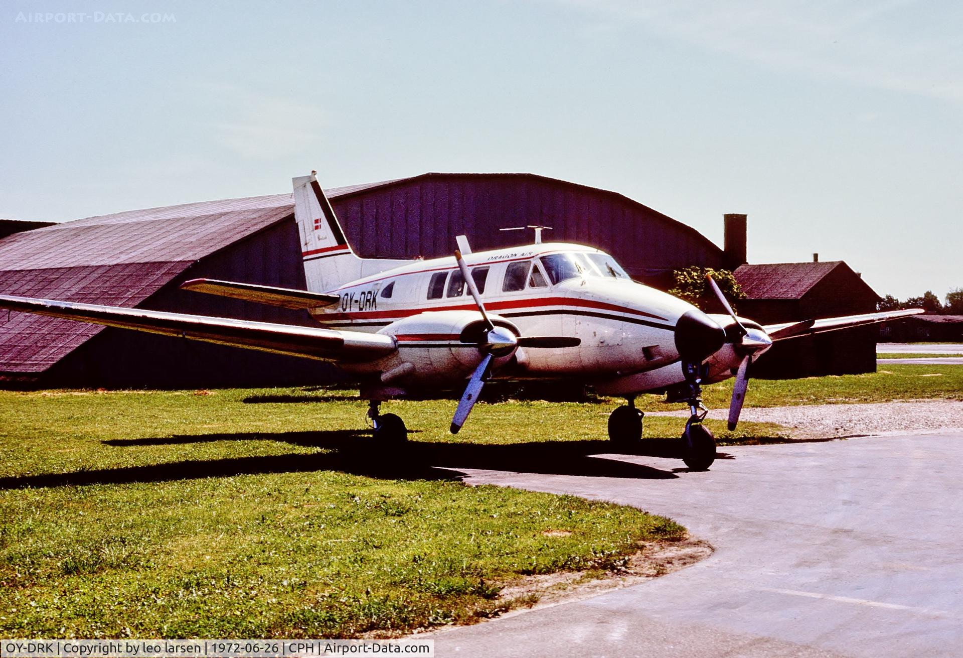 OY-DRK, 1964 Beech Queen Air 80 C/N LD-154, 26.6.72 Copenhagen