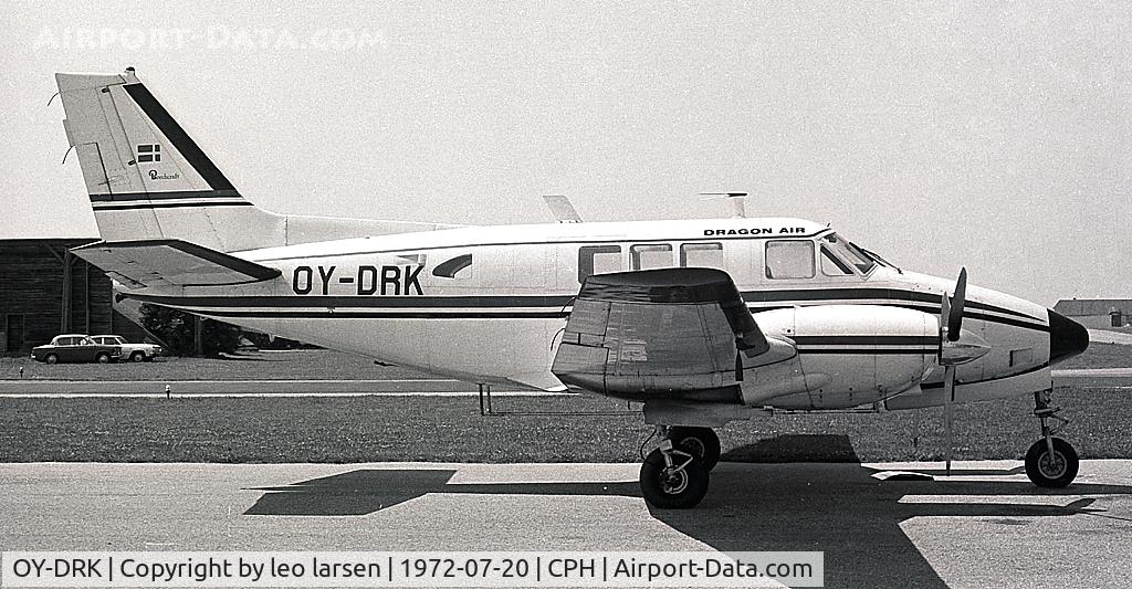 OY-DRK, 1964 Beech Queen Air 80 C/N LD-154, 20.7.1972 Copenhagen