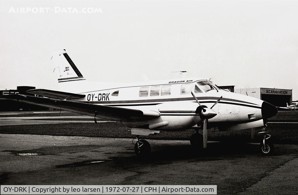 OY-DRK, 1964 Beech Queen Air 80 C/N LD-154, 27.7.1972 Copenhagen