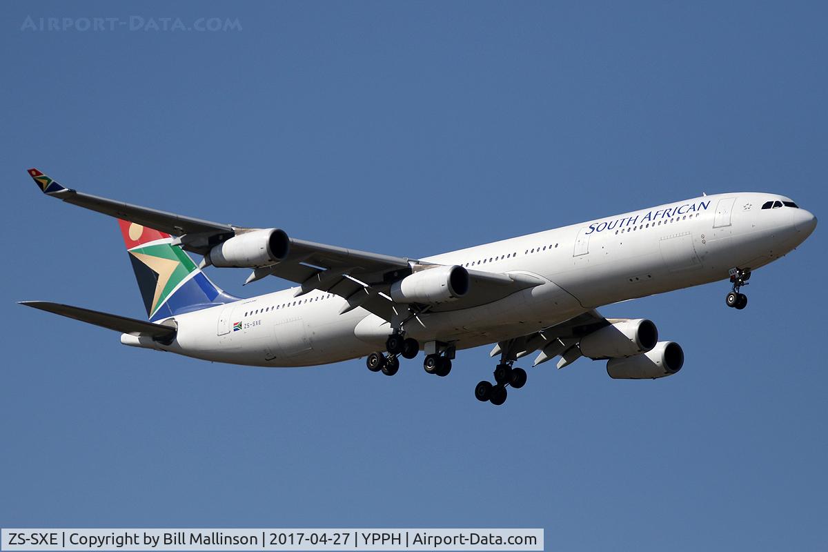 ZS-SXE, 2004 Airbus A340-313X C/N 646, in from JNB