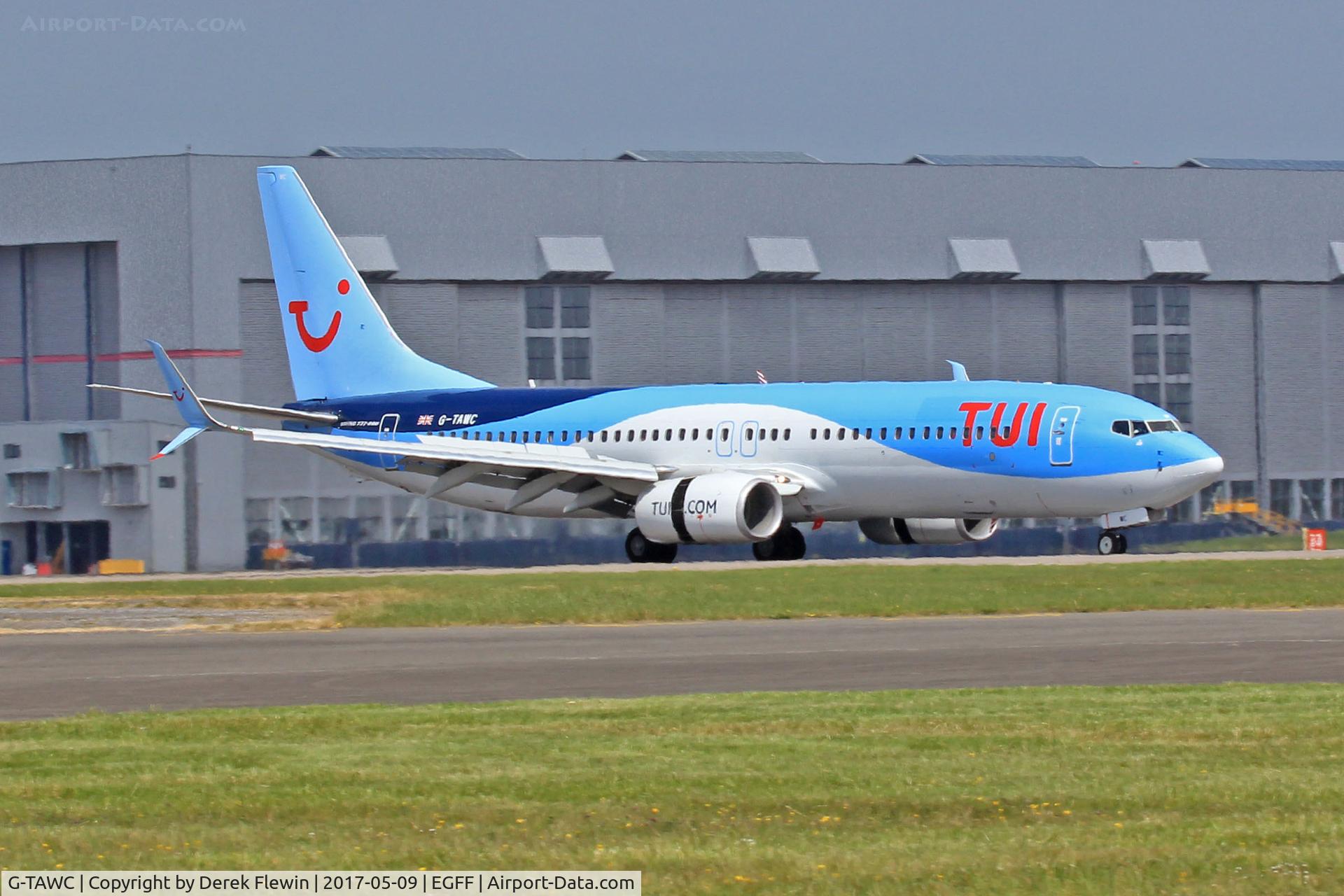G-TAWC, 2012 Boeing 737-8K5 C/N 39922, 737-8K5, Thomson Airways, previously G-TAWC, C-FAWC, callsign Thomson 26G, seen landing on runway 12 out of Alicante Spain.